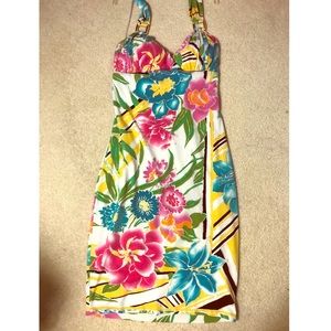 Multicolor halter dress